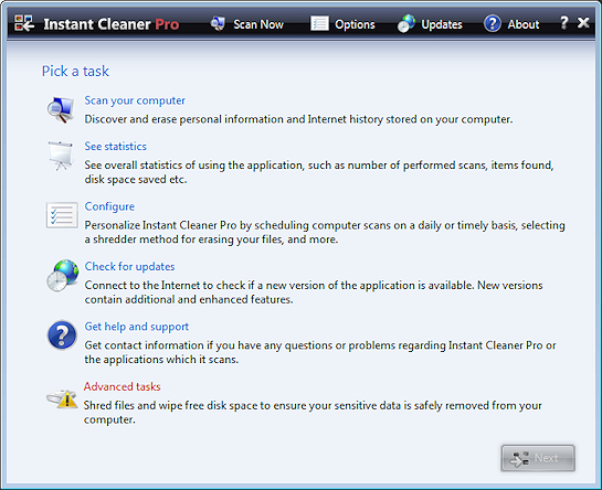 Instant Cleaner Pro screen shot